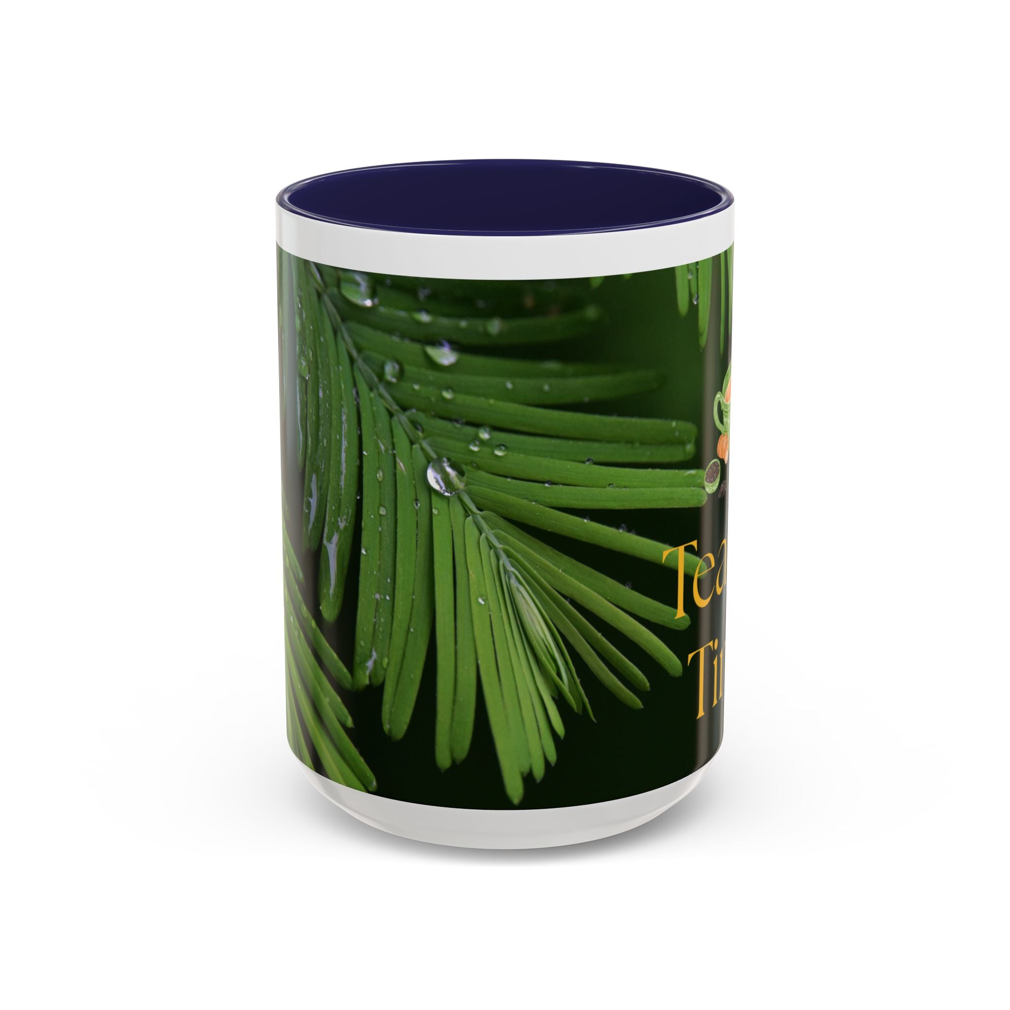 TeaTox Time Accent Coffee Mug for Relaxation, Gift for Tea Lovers, Cozy Beverage Mug, Eco-Friendly Coffee Cup, Green Tea Enthusiast Gift