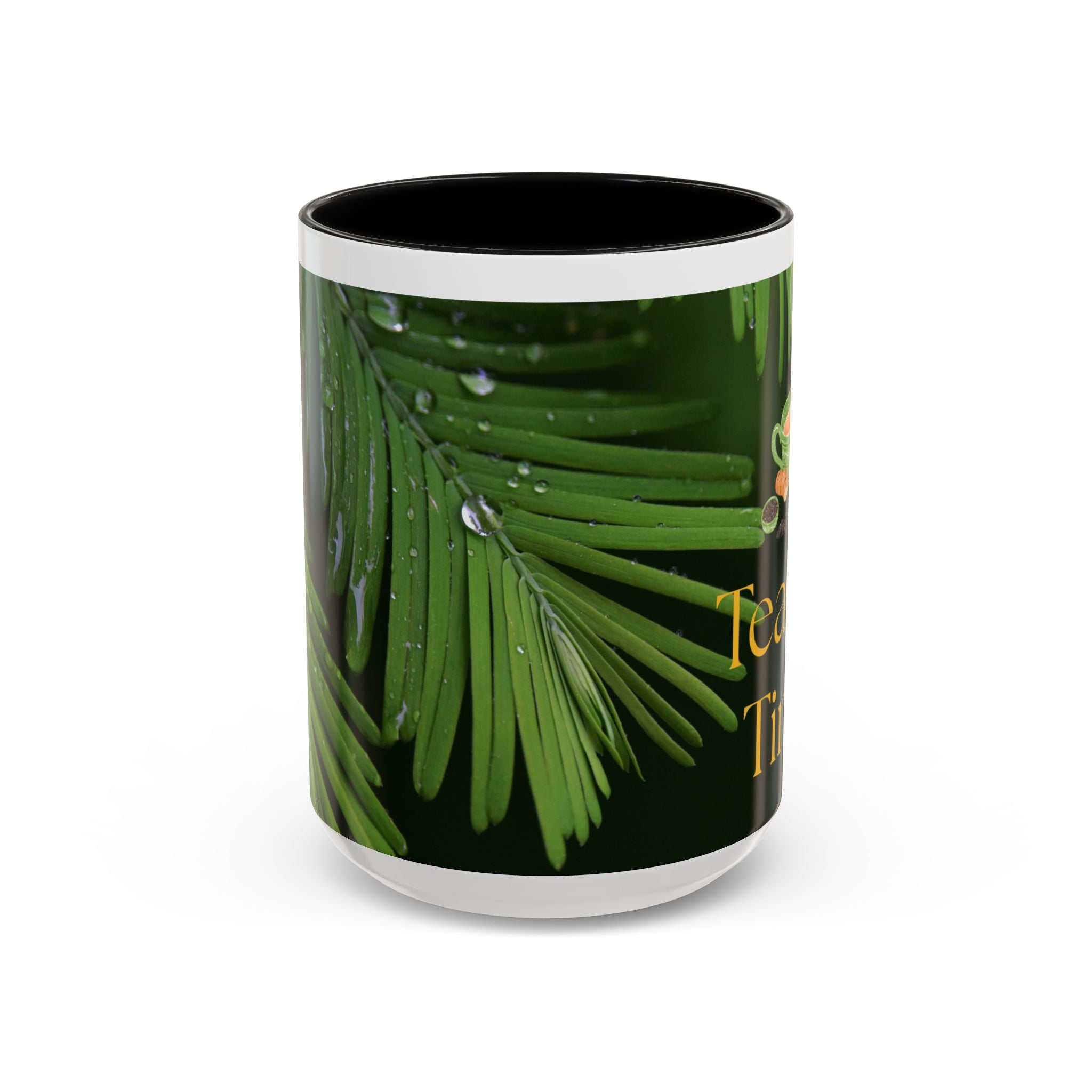 TeaTox Time Accent Coffee Mug for Relaxation, Gift for Tea Lovers, Cozy Beverage Mug, Eco-Friendly Coffee Cup, Green Tea Enthusiast Gift